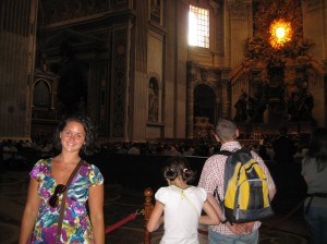 Inside St. Peter's during mass