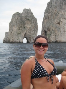 Me at one of the arches in Capri